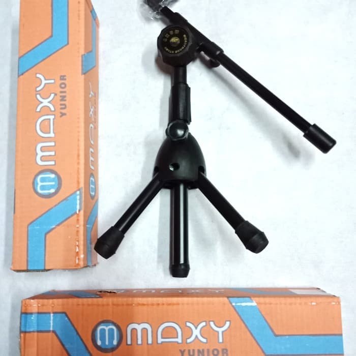 Promo Stand Mic/ Tiang Mic Maruni Pendek Gratis Holder Jepit Mic
