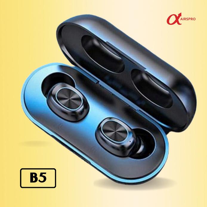 EKSKLUSIF AIRSPRO B5 AIRPLAY HIFI STEREO TWS HEADSET BLUETOOTH EARPHONE AIRDOTS