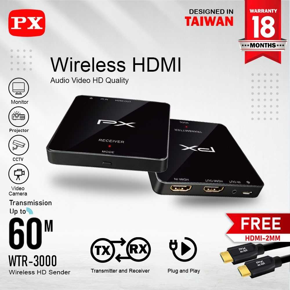 PX Wireless HD-Sender -WTR-3000 - Hitam - afnfaa