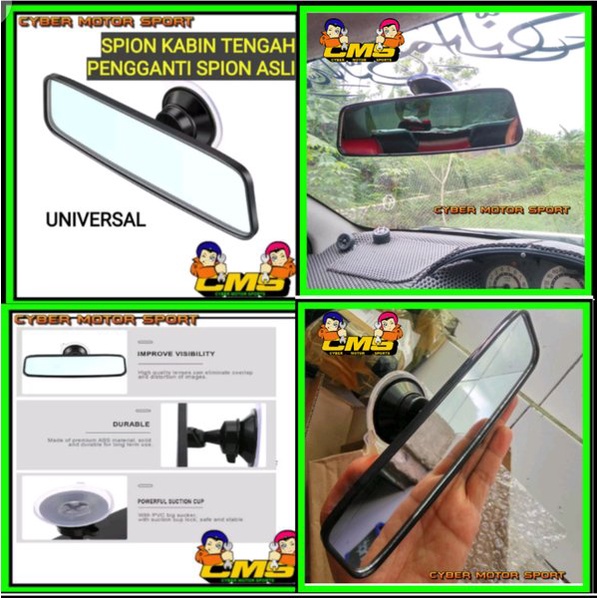 Spion mobil universal. spion tengah tempel kaca depan. Spion kabin mobil universal. spion tengah