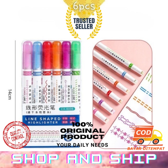 

GRATIS ONGKIR CURVE HIGHLIGHTER PEN ISI 6 ORIGINAL SAS