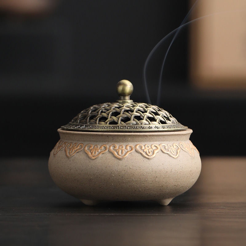 Pembakar dupa Cina, pembakar dupa cendana dalam ruangan keramik pembakar dupa