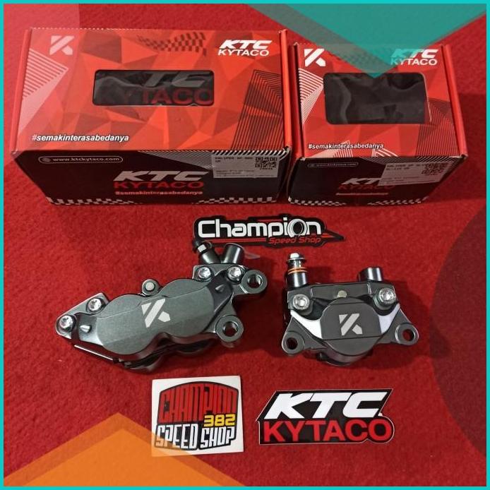 Paket Kaliper KTC 4 Piston 4P BRE + Kaliper KTC 2 Piston 2P Slim Grey