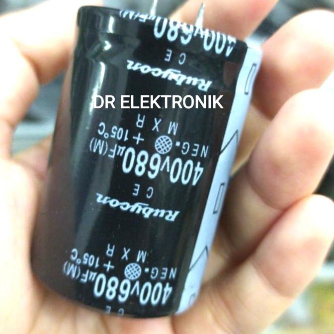 Update Elco Elko Rubycon asli Kapasitor 680uf 400v 680uf 400volt 680 400 volt dre3 Berkualitas