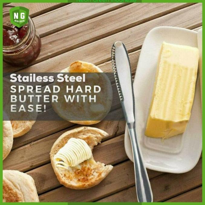 

] PISAU OLES MENTEGA Selai Kue Roti Butter Coklat Keju Srikaya Stainless