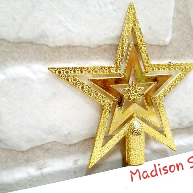 

Top Bintang Mini Dekorasi Pohon Natal Aksesories Christmas Gold Star Terbaik