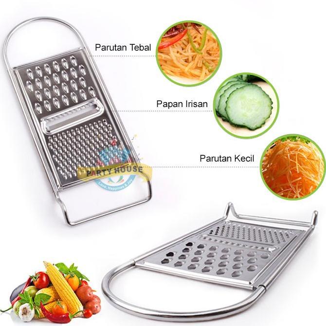 Parutan Keju Jumbo 3 in 1 - Parutan Buah Keju Sayur Grater Stainless Steel