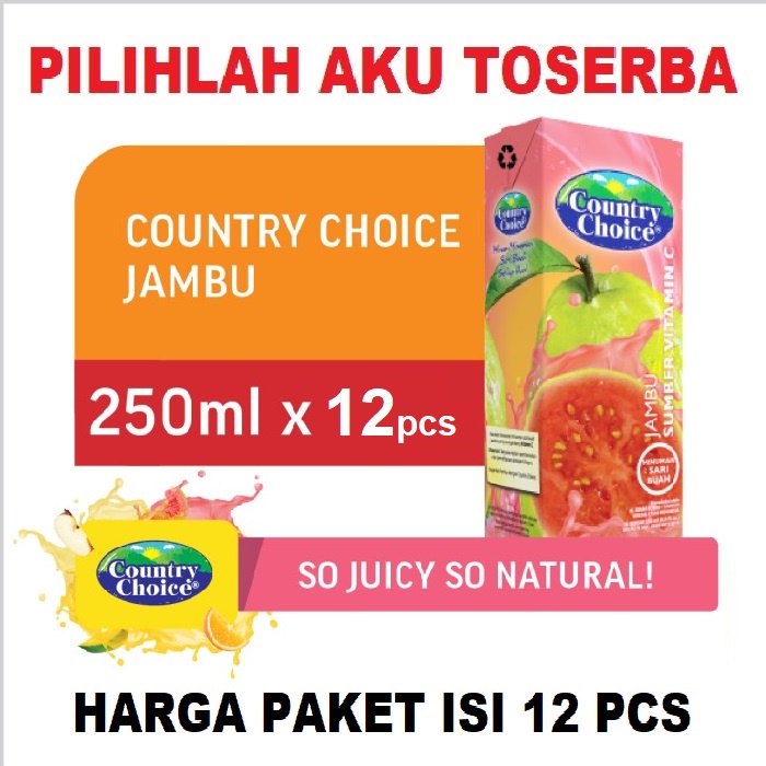 

Country Choice Guava Jus Jambu 250 Ml - ( Harga 12 Pcs )