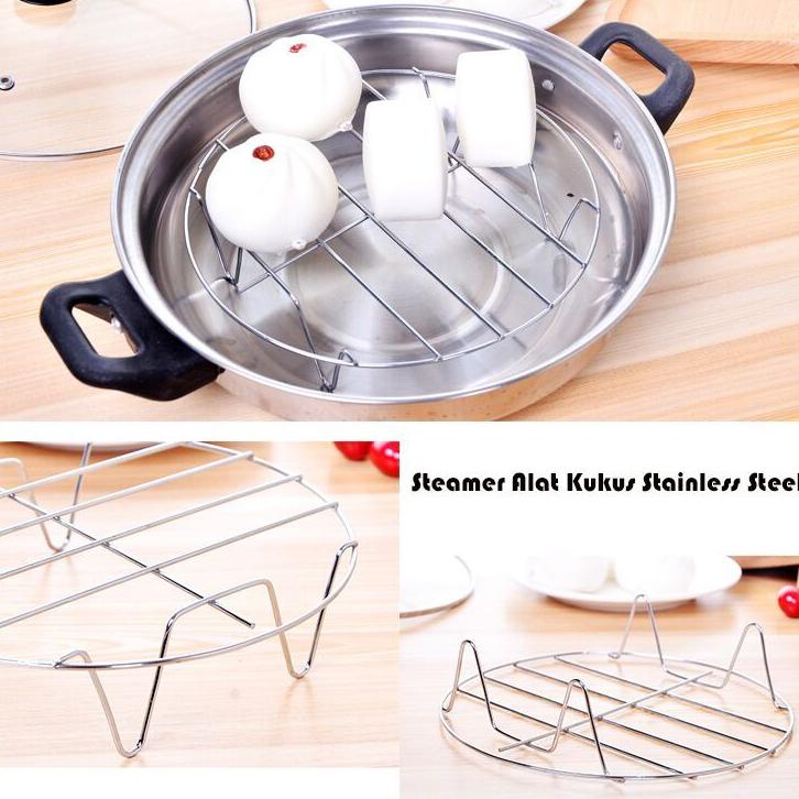 Alas Kukus Tatakan Kukus - Tatakan Panci Stainles Steel - Alas Wajan Panci Kukusan