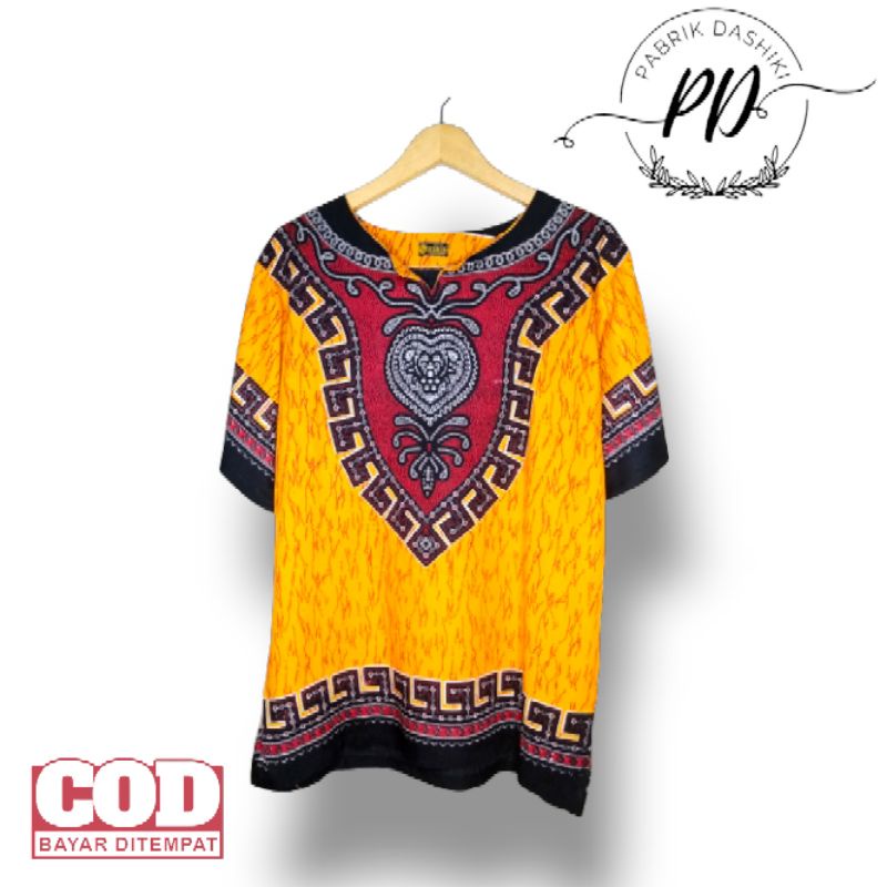 Baju dashiki love warna/ baju pria wanita/ baju santai/ baju kaos dashiki
