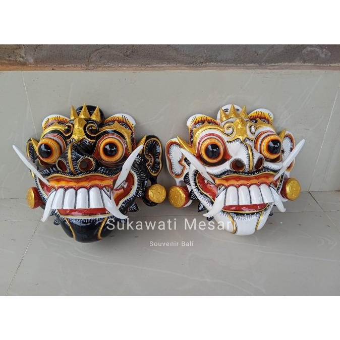 ~~~] Topeng Tapel Rangda Leak Bali Warna Putih dan Hitam Variasi Chat Prada