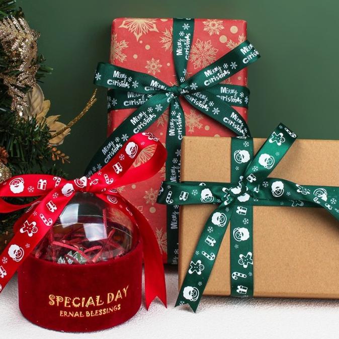 

{{{{}}] (HARGA PER ROLL) PITA SATIN NATAL PITA KADO NATAL PITA MERRY CHRISTMAS