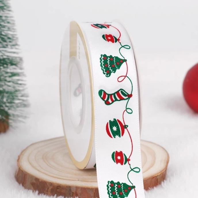 

Silahkan Order] Pita Natal pita kado natal pita satin kado natal hampers ribbon