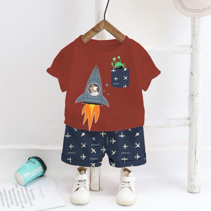 EXCLUSIVE ANAK ANAK Little S BoySet Setelan Anak Cowok