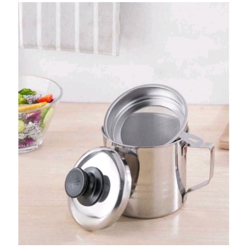 Oil Pot Saringan Minyak Tempat Minyak Stainless steel 1,3 Liter