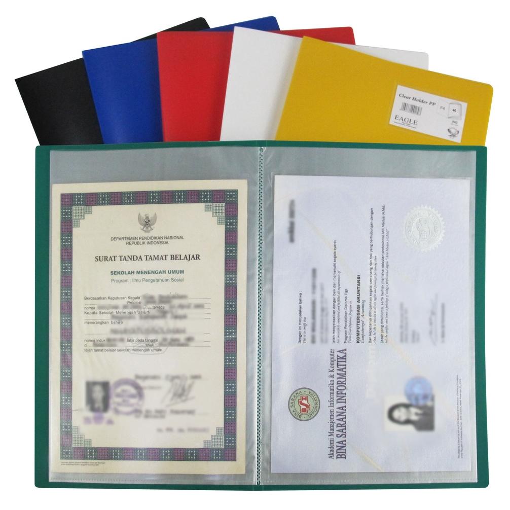 

Berkualitas Dokumen Keeper / Clear Holder / Document Keeper / Display Book EAGLE A4 / F4 40 Pocket !!