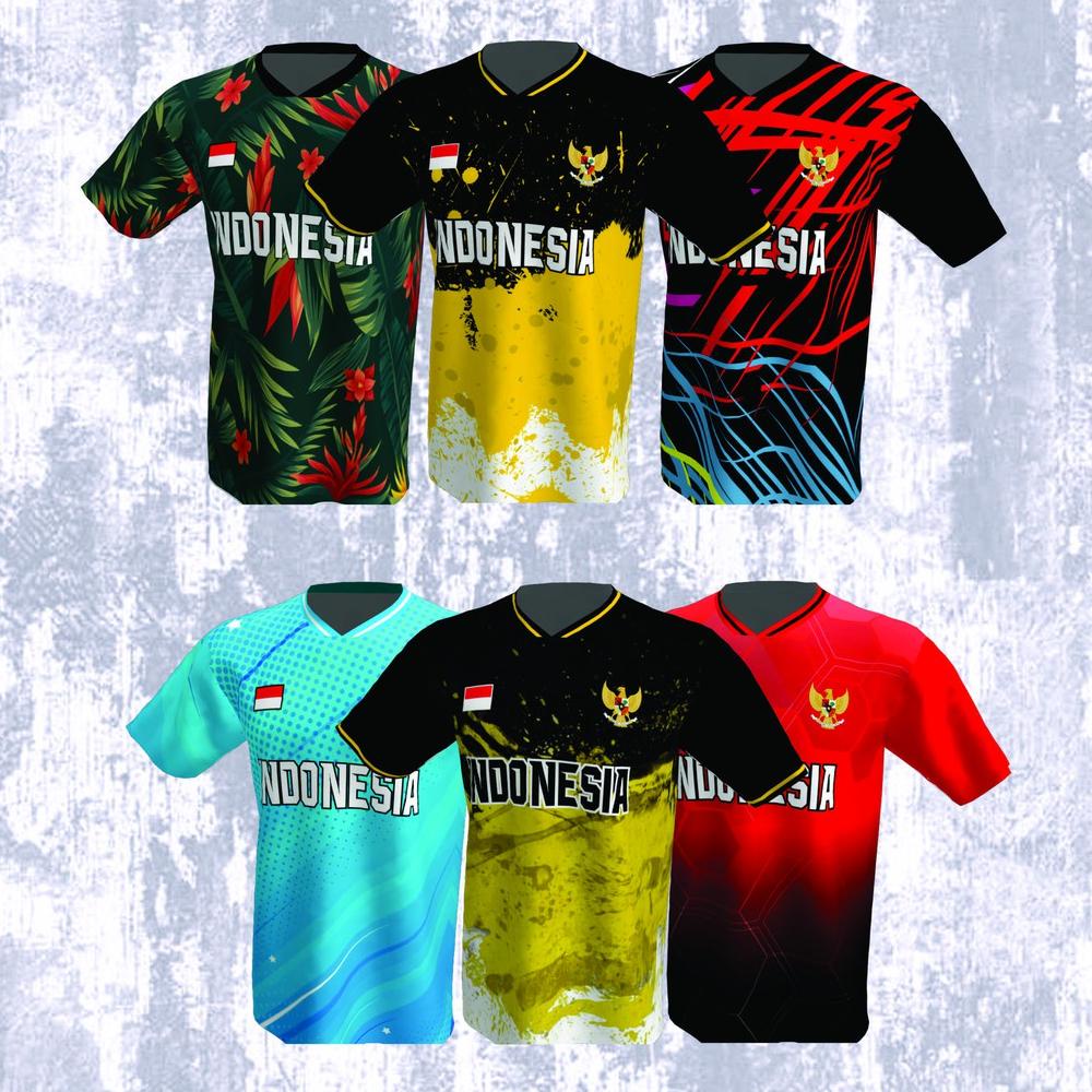 New - Baju Kaos Jersey Badminton Printing Custom  Desain Satuan 