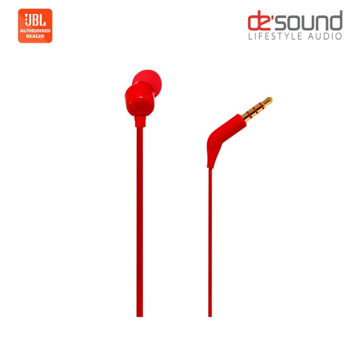 Jbl T110 Headset - Red Audio Ready