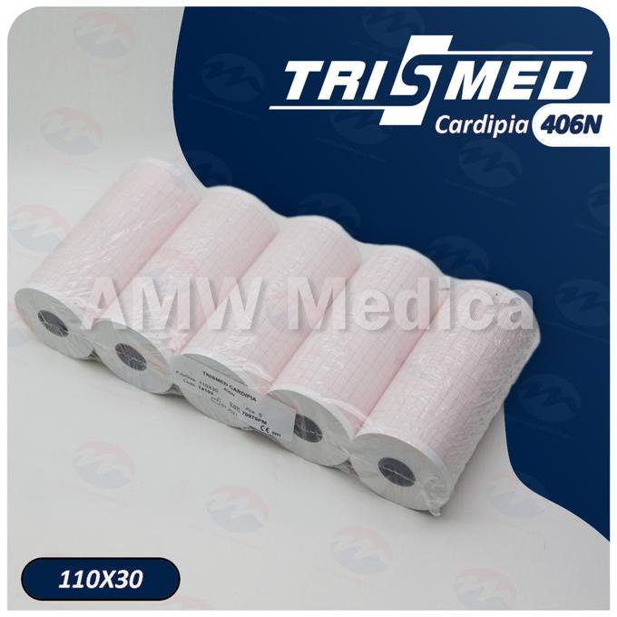 

TRISMED Kertas Printer ECG/EKG 110 X 30, Thermal Rol ECG/EKG Diagram