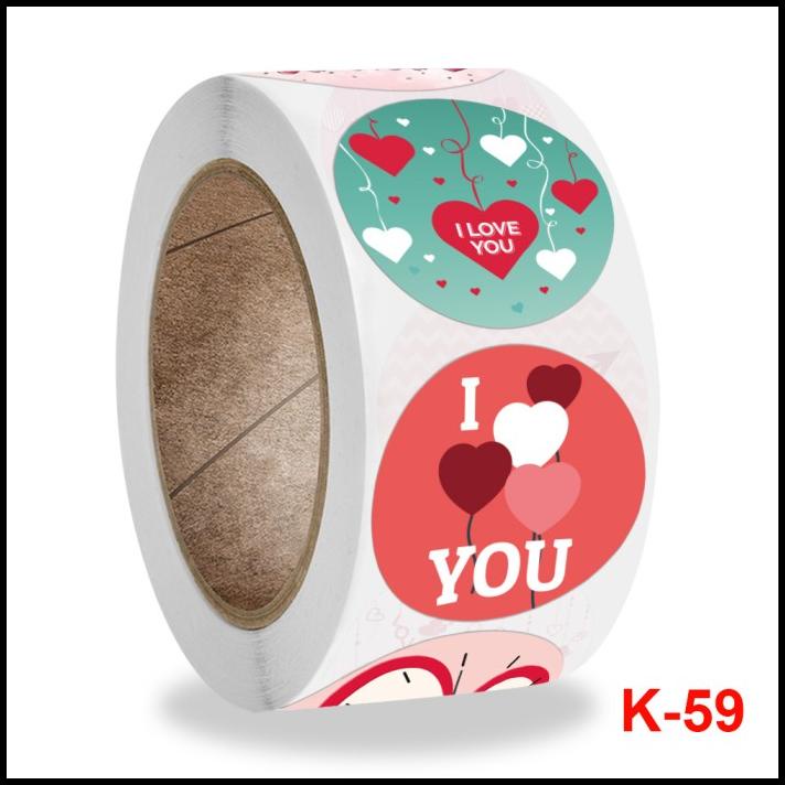

TERMURAH STICKER I LOVE YOU / STICKER GAMBAR HATI 1 ROLL ISI 500 DIAMETER 2.5CM