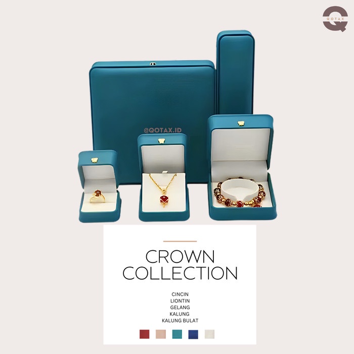 KOTAK PERHIASAN MEWAH KULIT/JEWELRY BOX SET /CINCIN/KALUNG/GELANG/1SET