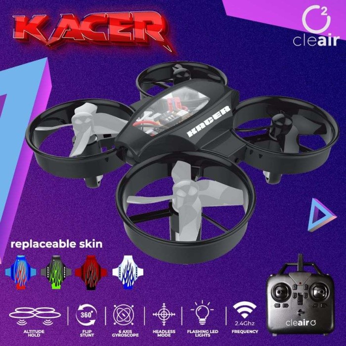 Cleair O2 - Kacer Flip Stunt Mini Racing Drone Quadcopter Headless