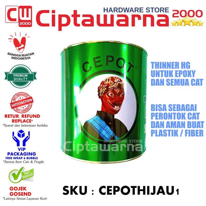 best produk] Thinner Cepot Super HG Hijau - Perontok Cat