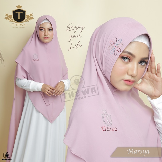 STYLISH HIJAB DAILY Kerudung/ khimar/ hijab Marsya Jumbo Lancip Kalong Pingwin ORIGINAL THEWA