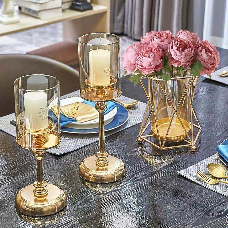 Eyre Tempat Lilin Mewah Ringan Meja Makan Romantis Meja Makan Romantis Lilin Makan Malam Pernikahan