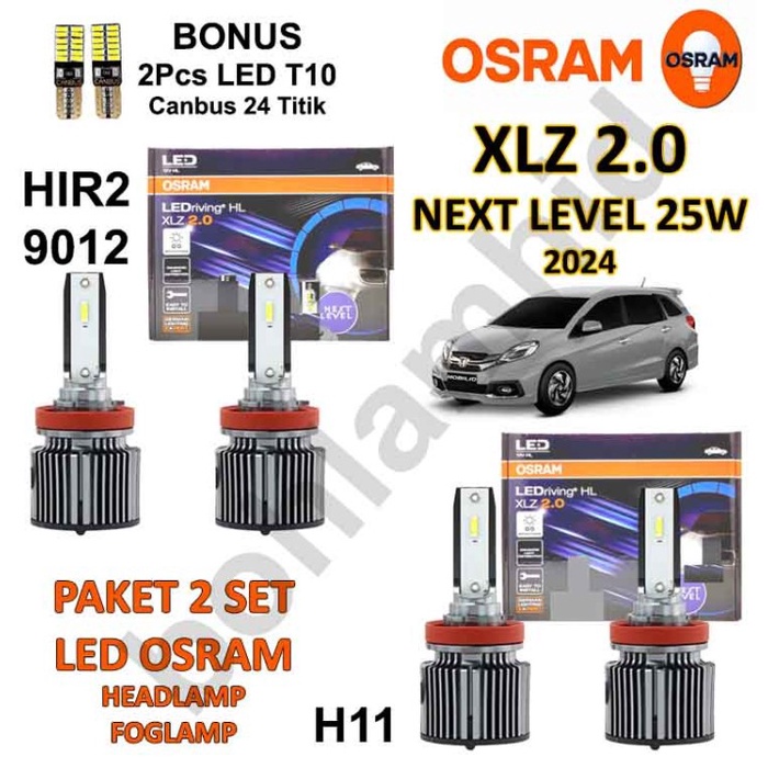 Paket 2 Set Lampu Led Mobilio Rs 2014-2016 Osram Xlz Headlamp Foglamp Ready