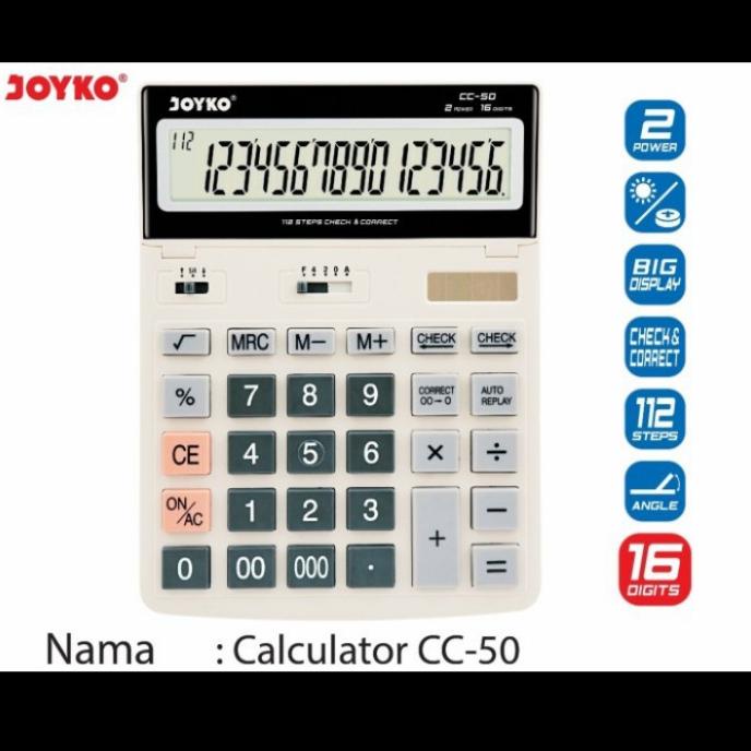 

kalkulator joyko cc 50 16 digits / Jumbo
