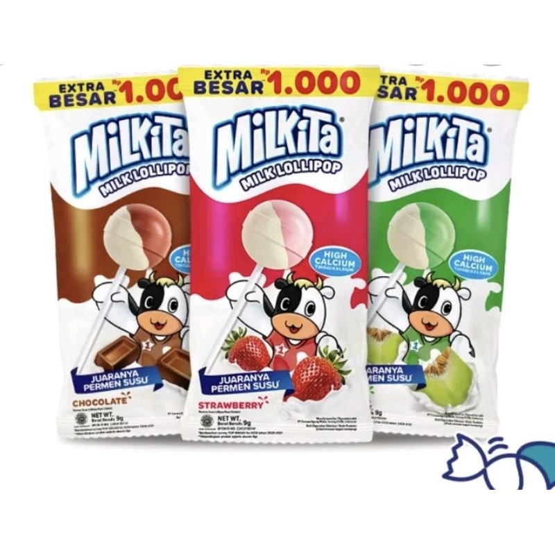 

[harga grosir] permen milkita lolipop 1 renteng isi 10 pcs