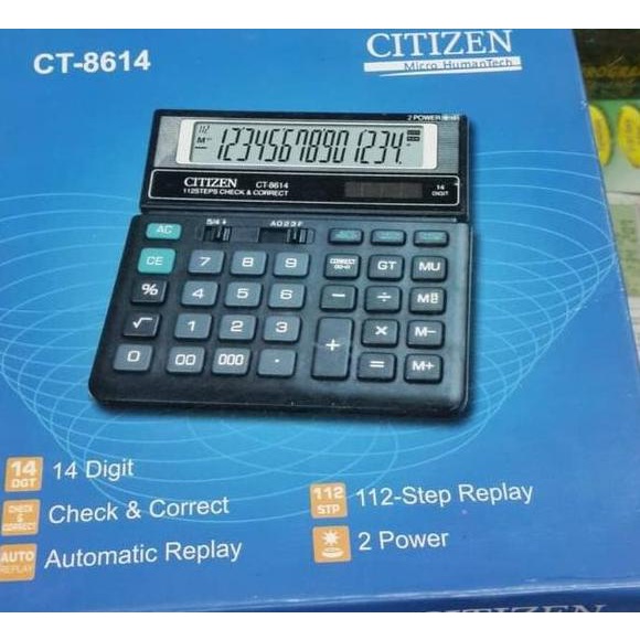 

jual Kalkulator CITIZEN 14 Digit Calculator CT-8614