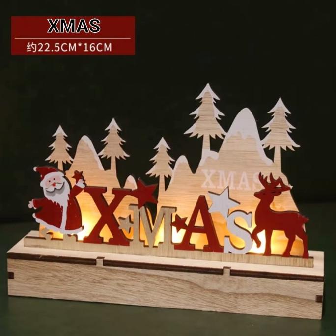 

New Pajangan Kayu Xmas Dekorasi Rusa Santa Pohon Natal Kayu Christmas Gift Berkualitas
