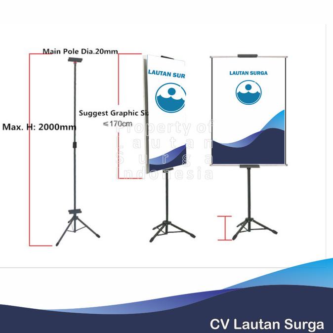 Tripod Banner/ Stand Banner TRIPOD POSTER / TRIPOD Display BERDIRI