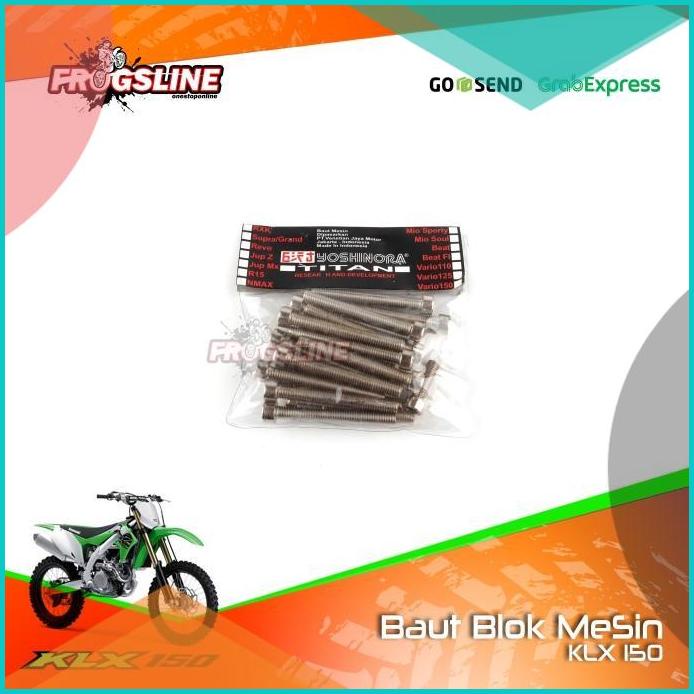 Baut Blok Mesin KLX 150 - Baut Set Blok Mesin KLX 150 Yoshinora 20JVL