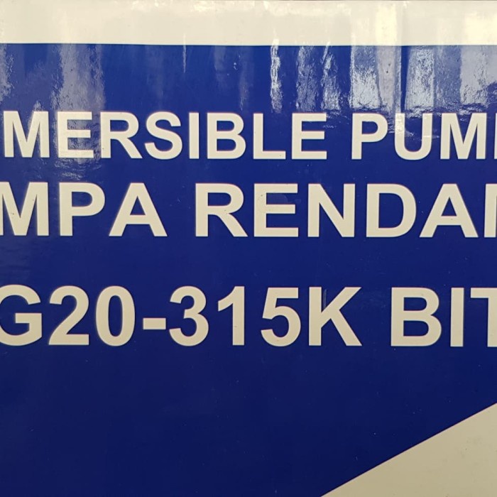 Baru Spg20-315K Bit (0.5 Hp) Shimizu Submersible Pump 3 Inch Murah