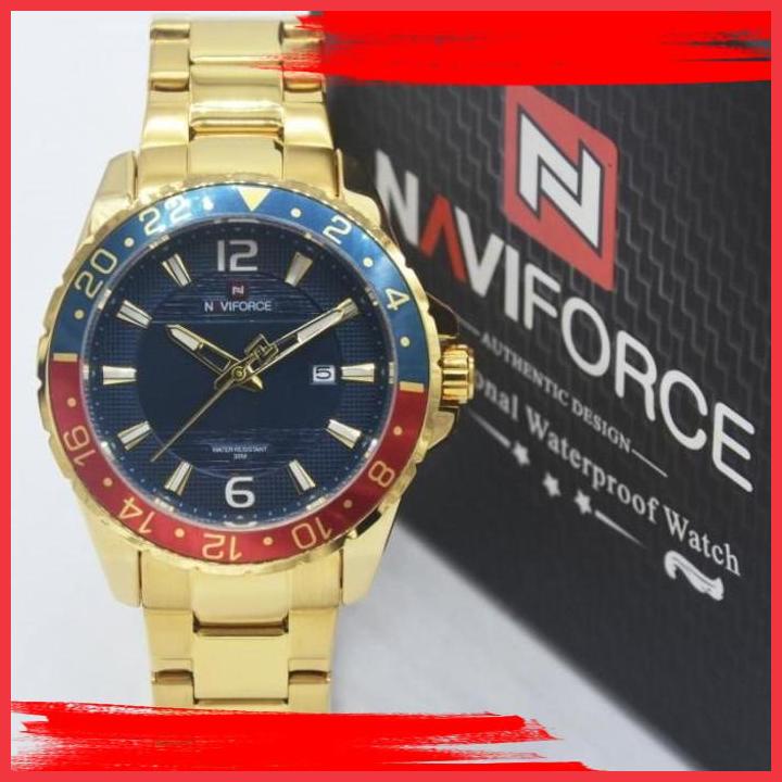 (brj) naviforce 9192 gold nf9192 original & garansi