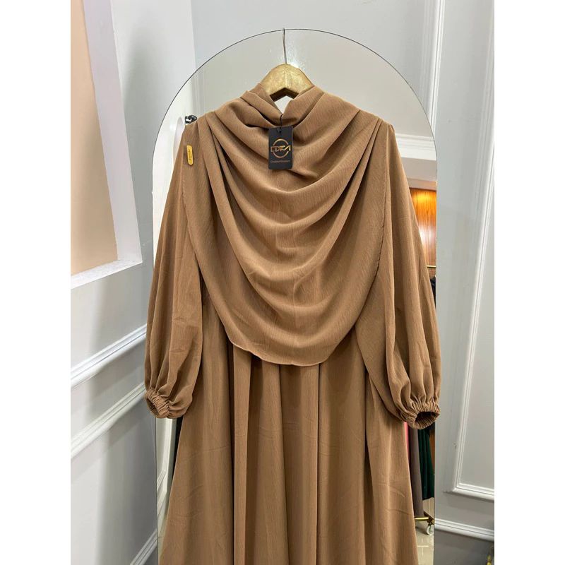 GAMIS CRINKLE SET HIJAB KEKINIAN VIRAL TERBARU-Coksu