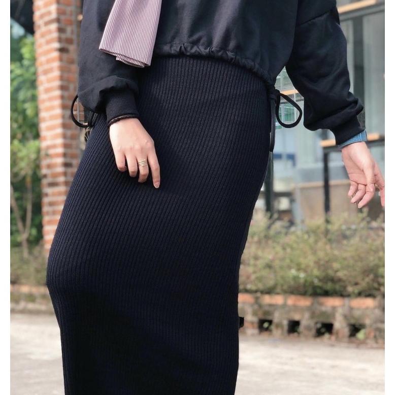 Miliki - ROK SPAN RAJUT  // ROK KNIT // ROK SPAN // ROK SPAN HITAM // ROK SPAN ..