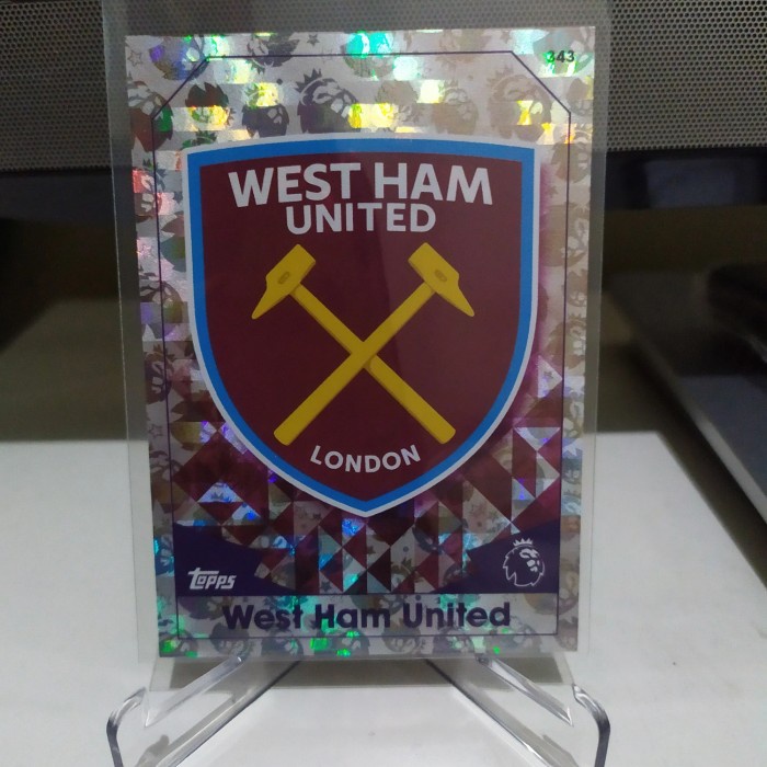 kartu bola topps west ham united logo badge - lord lingard club rerekeke85