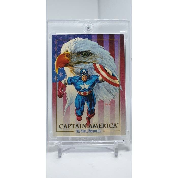 original kartu 1992 marvel masterpieces - avengers captain america rerekeke85
