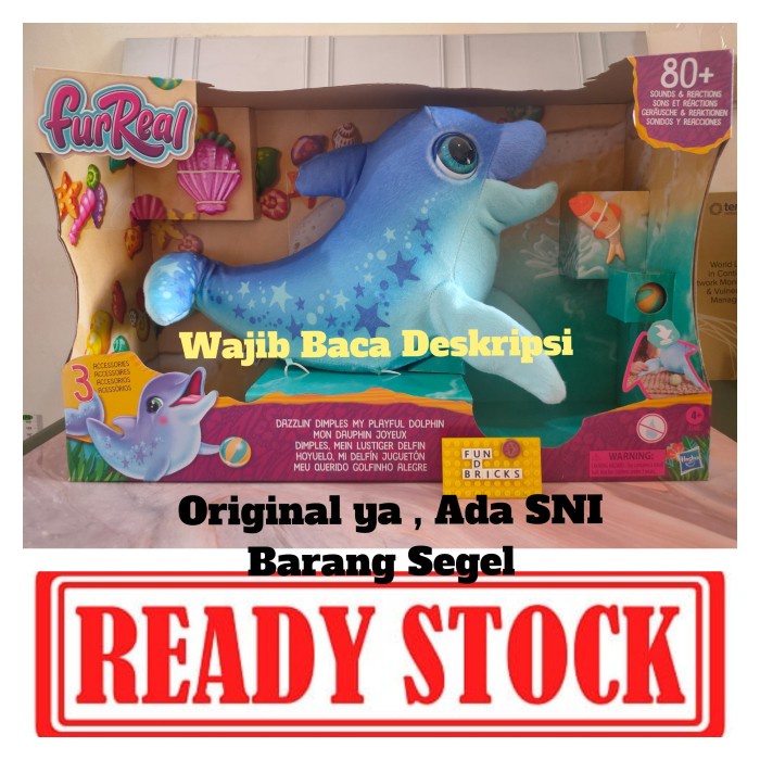 furreal dazzlin dimes my playful dolphin boneka lumba lumba