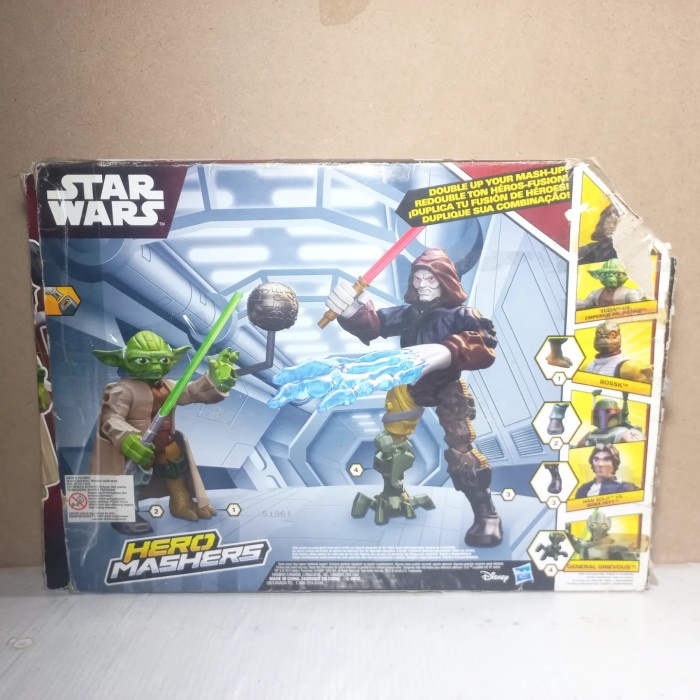action figure star wars yoda vs emperor valvatine hero mashers origina rerevika93
