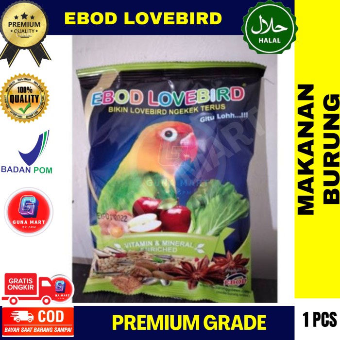 #####] Makanan Pakan Harian Burung EBOD Lovebird Lb Perkutut Falk Parkit