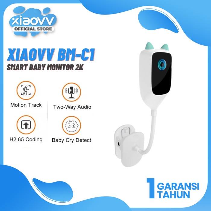 XIAOVV C1 SMART SECURITY 2K NIGHT VISION CRY DETECTION BABY MONITOR