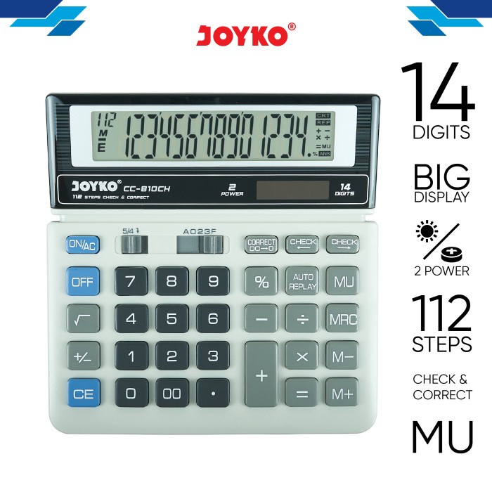 

Promo Calculator / Kalkulator Joyko Cc-810Ch / 14 Digits / Check Correct