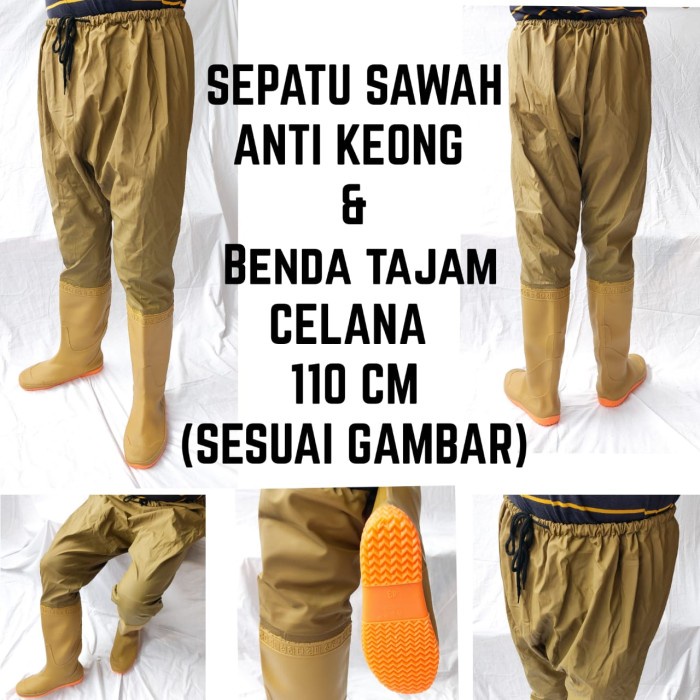 SEPATU KARET BOOT SAWAH PANJANG ANTI KEONG - MODEL CELANA 110 CM ORIGINAL