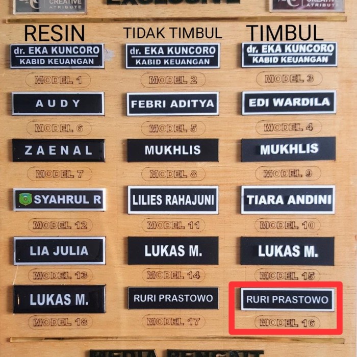 

Promo Papan Nama Timbul - Exclusive