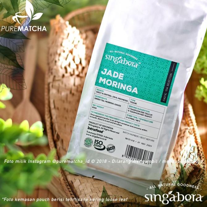 

Singabera Tisane - Jade Moringa Green Tea 100Gr Teh Hijau Daun Kelor Kode 1241